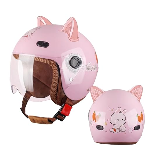 Kinderhelm Für Motorrad, Quad Und ATV (4-15 Jahre), Geeignet Für Kleinkinder, Roller,Mädchen Und Kinder. Auch Für Fahrten Auf Quads Und Geländefahrzeugen Geeignet. DOT-Geprüfter D,48-56cm