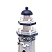 Wooden Lighthouse Decor, 10.25Inch Decorative Nautical Lighthouse Rustic Ocean Sea Beach Themed Lighthouse Decoration, Handcrafted Tabletop Nautical Themed Home Decor Bathroom Decor(Seabird & Anchor)
