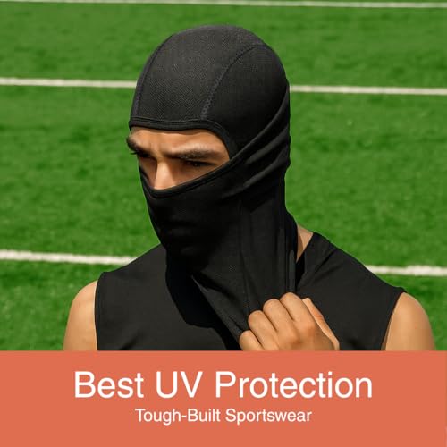SLEEFS Black Balaclava Face Mask Men & Women, Full Face Loose Fitting Adult Breathable Balaclava Ski Mask Shiesty for Football, Cycling, Running, Hot or Cold Weather Pasamontañas para Hombre - Thumbnail 3