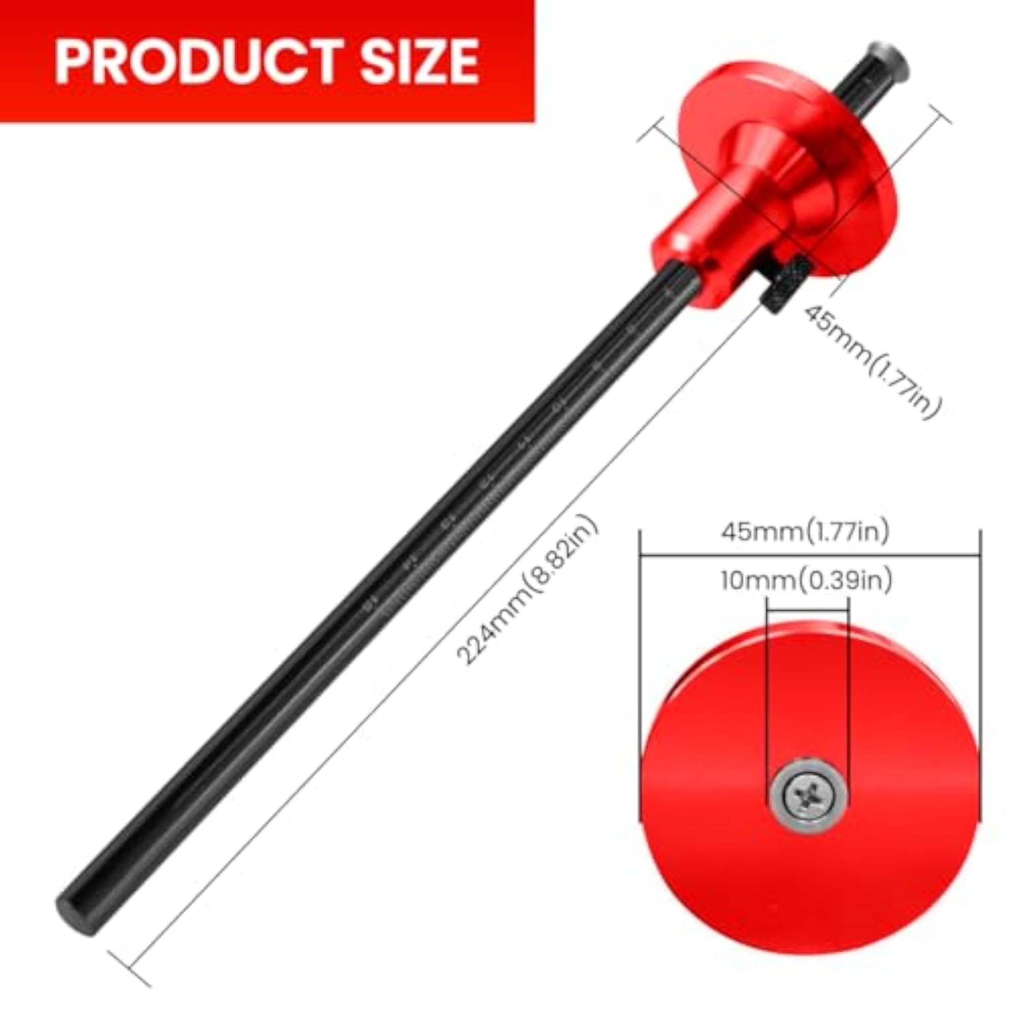 Wheel Marking Gauge Adjustable Aluminum Scale