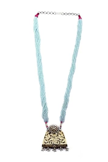 Sangeeta Boochra 925 Sterling Silver Aasia Necklace|Fine Jewellery for Women & Girls | Certificate of Authenticity and 925 Stamp | Handcrafted