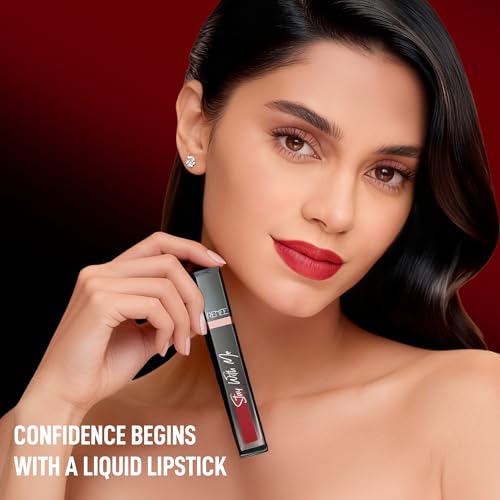 Image of RENEE Stay With Me Matte Transferproof Liquid Lipstick- Mad for Maroon| Waterproof & Smudge-proof | Bold Pigment, Lightweight & Long-lasting | With Hyaluronic Acid & Vitamin E | 6 ml