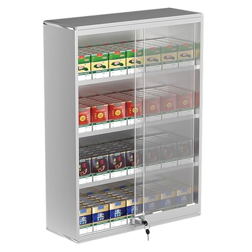 Présentoir à cigarettes élégant en aluminium avec vitrine verrouillable solide - 2