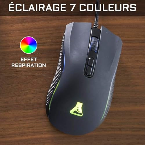 Combo Yttrium - Pacchetto Gaming Azerty RGB, Tastiera Gamer 105 Tasti e 19 Tasti Anti-Ghosting - Mouse Gamer 2400 Dpi - Tappetino per mouse Gaming - Pc Ps4 Ps5 - New - Tastiera gaming - Immagine 3