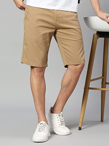 Image of Thomas Scott Men's | 100% Cotton | Solid | Above Knee | Button Closure | Chino | Casual Shorts for Men