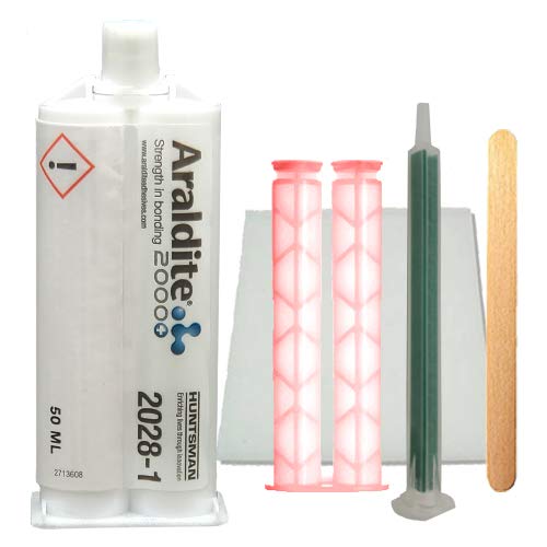 Araldite 2028-1 UV Stable Fast Setting Transparent Polyurethane (PUR) Adhesive (50ml Hand Plunger Kit)
