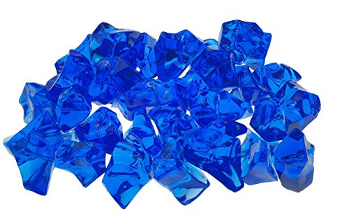 Cubitos de Hielo Falso, Hielo acrílico, Diamantes para decoración, Bote de 330 g (500 ml) (Azul Noche) Cover