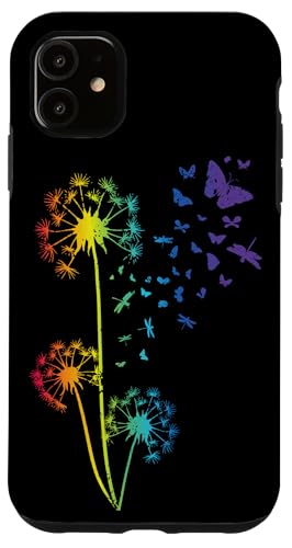 ���̃^���|�|�̖�̉� �^���|�| �~�j�}���X�g Rainbow Dandelion Flower Wildflower �X�}�z�P�[�X iPhone 11 �p