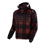 FXR Mens RRX Snowmobile Jacket Winter/Waterproof Thermal YKK Rust Plaid/Black - Small