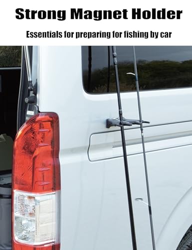 TRANSWARPS Magnetic Fishing Rod Holder for Car, Portable Silicone Rod Rack with 3 Slots, Strong Magnet Vehicle Rod Stand for Fly Fishing & Outdoor Storage - Thumbnail 3