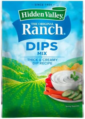 Hidden Valley Ranch Dip and Salad Dressing Mix 1oz Packs (Pack of 12) (Fiesta)