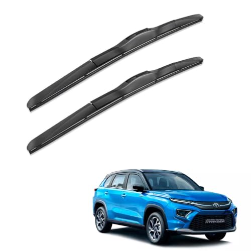 Image of Oshotto Frameless (O.E.M Type) Wiper Blades Compatible with Toyota Urban Cruiser Hyryder 2022 Onwards (24 inch / 16 inch)