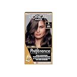L'Oreal Paris Preference Hair Dye, Long Lasting, Luminous Permanent Hair Colour, 3, Brasilia