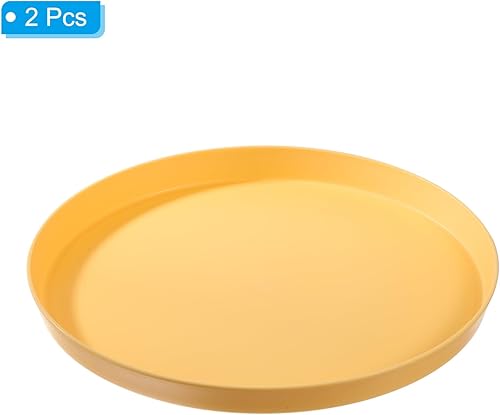 Miniatura 3 de PATIKIL Bandejas de servicio de restaurante de 11 pulgadas, 2 bandejas redondas antideslizantes para servicio de alimentos, bandeja de plástico