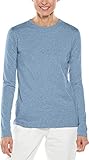 Coolibar UPF 50+ Women's Morada Everyday Long Sleeve T-Shirt - Sun Protective (Large- Light Blue...