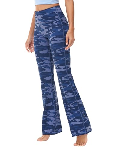 Image of BUBBLELIME 29 inch /31 inch /33 inch /35 inch /37 inch 3 Styles Women's High Waist Bootcut Yoga Pants Basic /Side Pockets Tummy Control Workout Flared