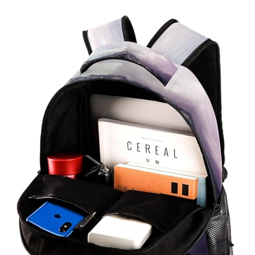 Sac à dos d'école adolescents filles garçons paysage multicolore - 4