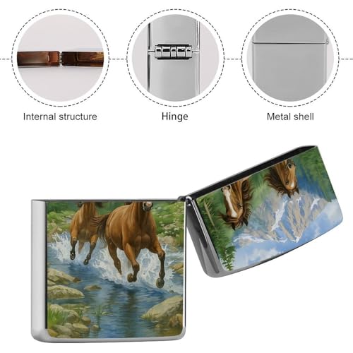 Funda de Encendedor de Cobre Horses Classic miniatura 5