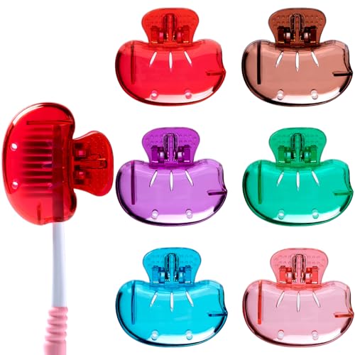 seplouis Capuchons de Protection pour Brosse à Dents Lot de 6, ventilés pour Le Voyage, compatibles avec la Plupart des têtes manuelles et électriques,...