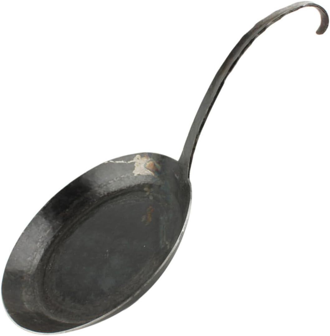 Armory Replicas™ Convenient Company Heavy Duty Folding Frying Pan – Hand-Forged Large 14.55" Outdoor Cookware with Walnut Handle
