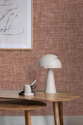 Papier peint lin terracotta Origin pour masquer défauts mur - 4