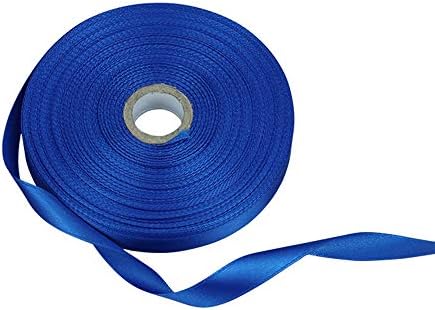 1/2" Single Face Solid Polyester Satin Ribbon 50 Yards for Gift Package Wrapping,Floral Design,Hair Bow Clip Making,Crafting,Sewing,Wedding Decor,Boy Girl Baby Shower, Royal Blue
