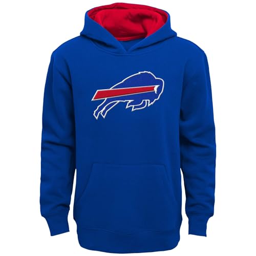 Outerstuff NFL Kids Youth 4-20 Official Primary Logo Prime Pullover Fleece Lined Hoodie Sweatshirt (US, Numeric, Size: 8, Regular, Buffalo Bills - Blue)