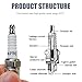 Wevdn 4PCS Spark Plug, A7TC Spark Plug for GY6 50cc 70cc 90cc 110cc 125cc ATV Scooter Dirt Bike Moped Go Kart Racing Bike, Spark Plugs A7TC Compatible with C7HA C5HA PZ7HS S102F U22FS-U