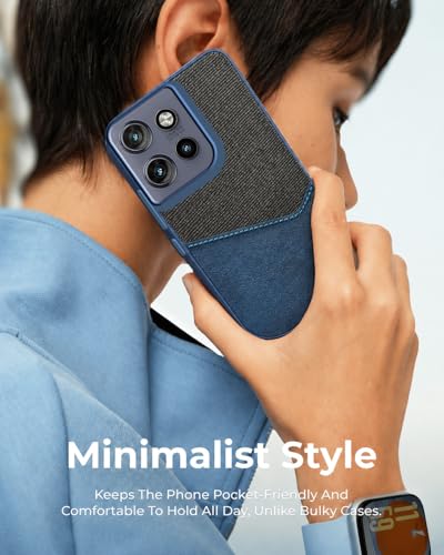 Image of Jkobi Back Cover Case for Motorola Moto Edge 50 Neo (Dual PU Leather Stitch | Professional Minimalist | Soft and Flexible)