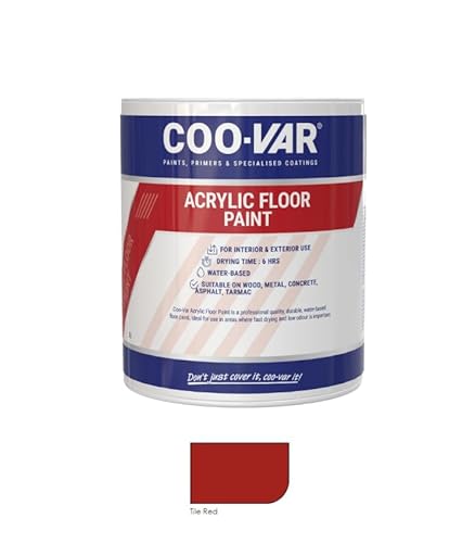 Coovar Acrylic Floor Paint - Tile Red - 1 Litre