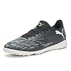 Puma, Men's, Future 8 Play Turf Trainer Soccer Cleats, Puma Black-Cool Light Gray-Fluo Green, 9.5