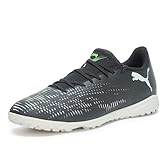 Puma, Men's, Future 8 Play Turf Trainer Soccer Cleats, Puma Black-Cool Light Gray-Fluo Green, 9.5