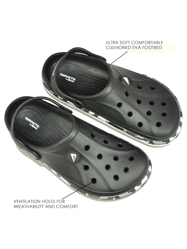 Image of Impakto by Ajanta Men's Classic Ultra Soft Clogs /Sandals with Adjustable Back Strap for Adult| Comfortable & Lightweight| Stylish & Anti-Skid|Indoor & Outdoor Waterproof Casual Mules Gents /Boys