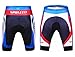sponeed Men's Bike Shirt and Shorts Set Bicycle Outfit Pants Padding Cycling Uniforms US XXL Blue Red