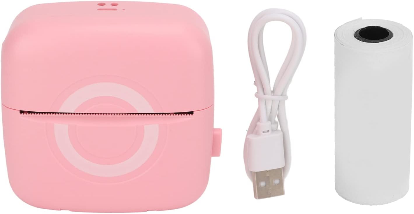 Yosoo Mini Thermal Printer, USB cable, and paper roll