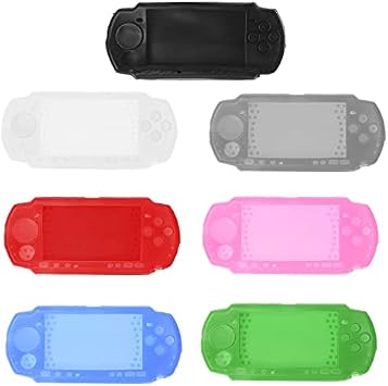 Silicone Soft Protective Cover Shell for PSP 2000 3000 Console for PSP3000 Body Protector Skin Travel Carry Case (Green)