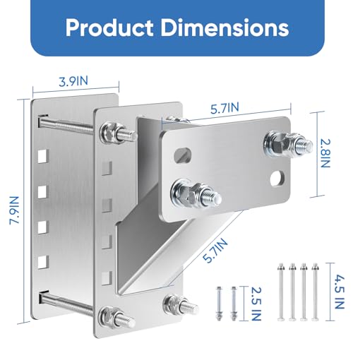 image for GADFISH Stainless Steel Spare Tire Carrier, Upgrade Spare Tire Mount T