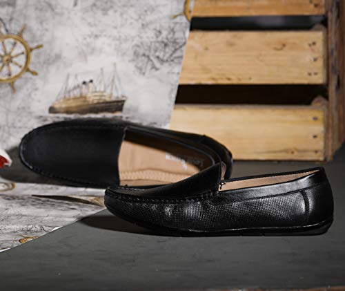 Image of LOUIS STITCH Men's Loafers Premium Genuine Leather Casual Anti-Skid Moccasins Soft and Comfortable All-Day Wearing Formal Regular Shoes for Men Ultra Light Weight (Czech)