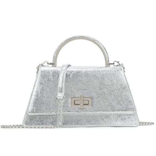 Sac à main à bandoulière cadeau de mariage idéal en cuir verni à poignée supérieure