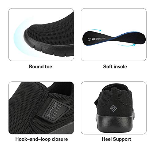 Dream Pairs Boys Athletic Sports Sneakers Slip On Tennis Running Shoes, Black Monochrome -2 Little Kid (Luca) #TOP5