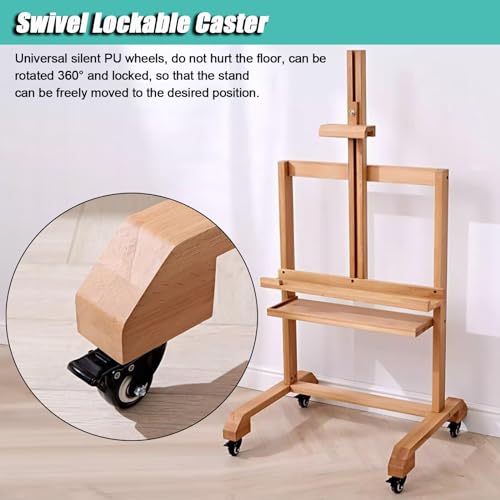 Soporte para TV Rodante Ajustable de Madera 75.5x62x150 cm miniatura 7