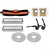 RichVibe Juego de piezas de repuesto para Xiaomi, para Mijia H50 Pro, (0V42Gl) robot aspirador, kit completo con cepillo principal, filtros Hepa, bolsas de polvo, cepillos laterales y almohadillas de