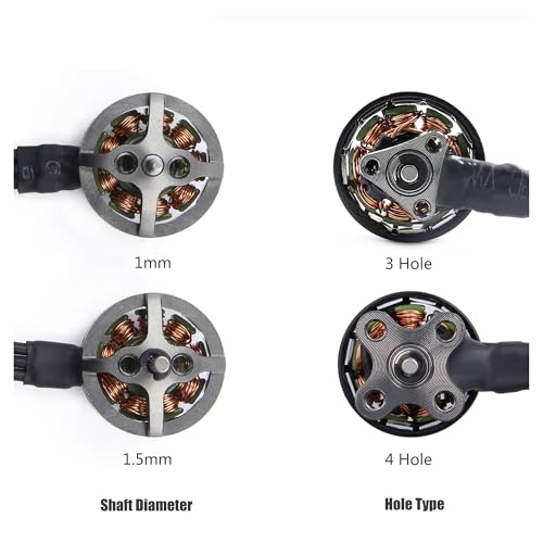 Moteur GR1102 10000 KV arbre 1,5 mm micro drone de course - 5