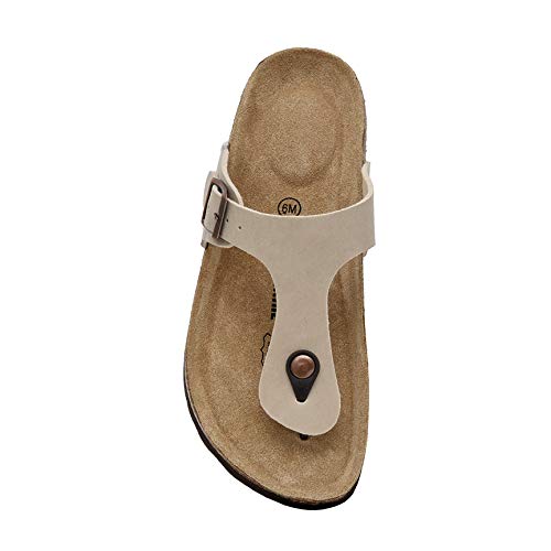 Cushionaire Women's Leah Cork Footbed Sandal With +Comfort Stone, 6W #TOP4