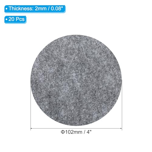 Fieltro adhesivo redondo PATIKIL gris para proteger bases de lámparas y manualidades 3
