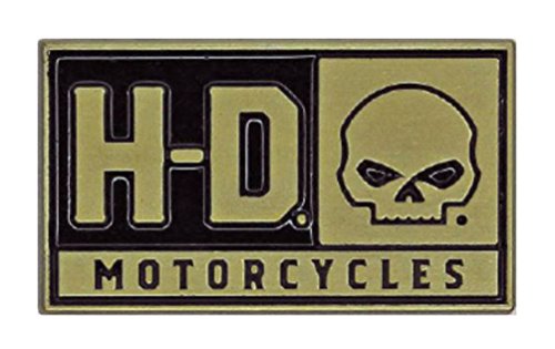 Harley-Davidson 2D Die Cast H-D Willie G Skull Pin, Brushed Gold Finish P043262