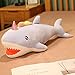 Ankepwj Gigante colorato squalo Unicorno Peluche Giocattolo farcito Bambola di Narwhale Pesce Morbido squalo Rosa Blu con Corno Giocattolo Cuscino per Dormire Regalo Kawaii 120 cm A