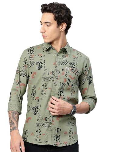 Image of Majestic Man Pure Cotton Printed Trendy & Comfortable Casual Shirt