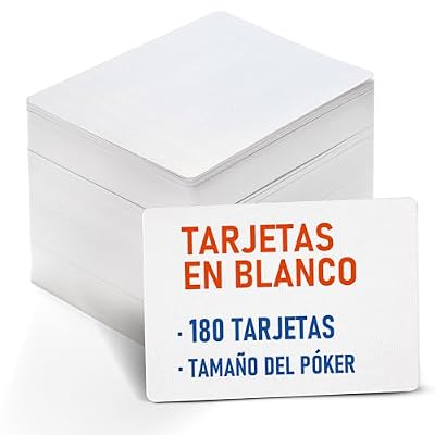 LotFancy 180 Hojas Tarjetas de Juego Poker Tamaño, baraja de cartas en blanca, Cartas Blancas Juegos de Mesa, DIY Tarjeta, Palabras Tarjetas | Ya disponible en tu tienda friki favorita! En mundofriki.es! LotFancy 180 Hojas Tarjetas de Juego Poker Tamaño, baraja de cartas en blanca, Cartas Blancas Juegos de Mesa, DIY Tarjeta, Palabras Tarjetas | Ya disponible en tu tienda friki favorita! En mundofriki.es!