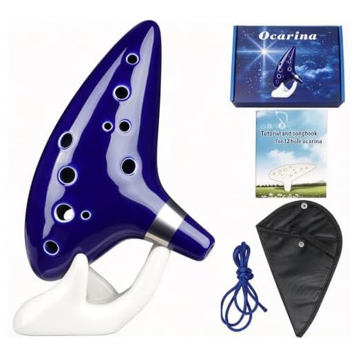 12 Hole Alto C Ocarina Instrument Hand Tuned with Storage Bag for Beginners